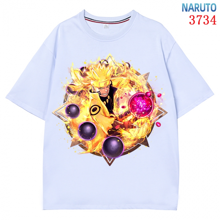 Naruto Anime Pure Cotton Short Sleeve T-shirt Direct Spray Technology from S to 4XL  CMY-3734-1
