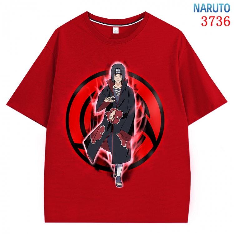 Naruto Anime Pure Cotton Short Sleeve T-shirt Direct Spray Technology from S to 4XL CMY-3736-3
