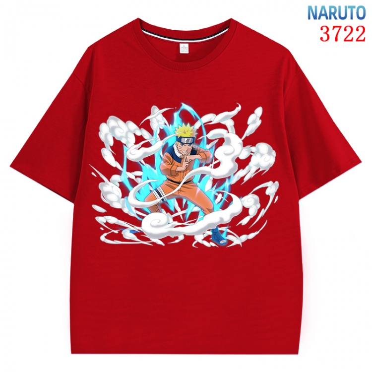 Naruto Anime Pure Cotton Short Sleeve T-shirt Direct Spray Technology from S to 4XL  CMY-3722-3