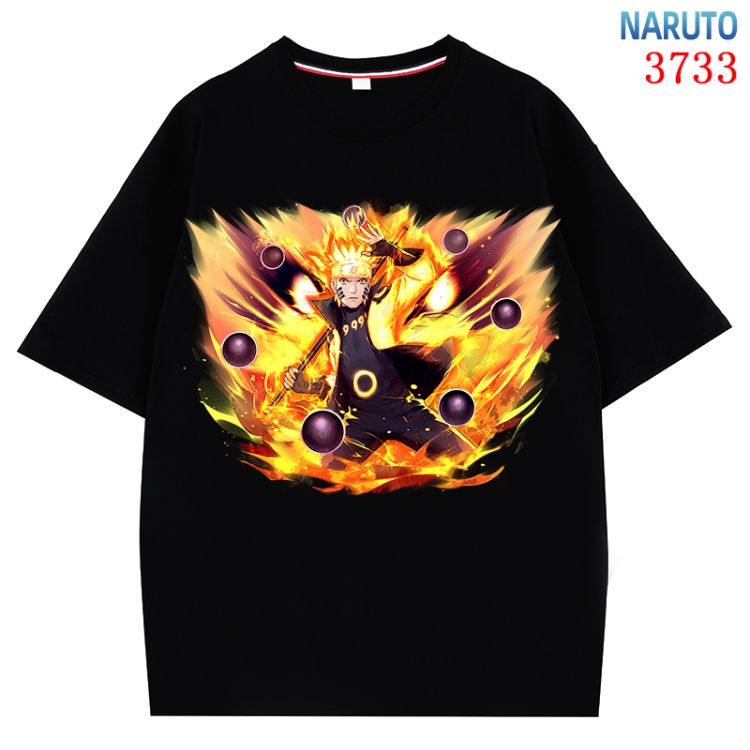 Naruto Anime Pure Cotton Short Sleeve T-shirt Direct Spray Technology from S to 4XL CMY-3733-2