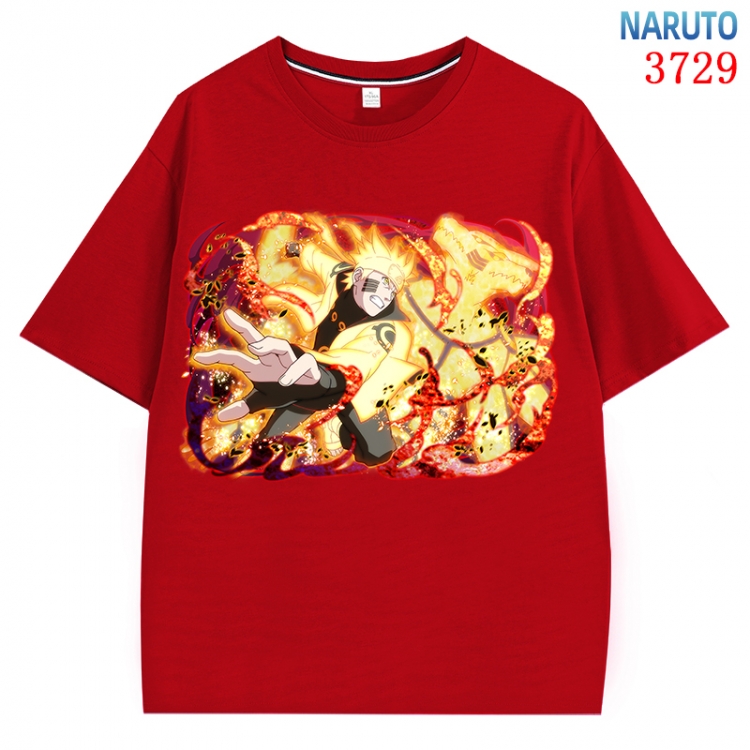 Naruto Anime Pure Cotton Short Sleeve T-shirt Direct Spray Technology from S to 4XL CMY-3729-3