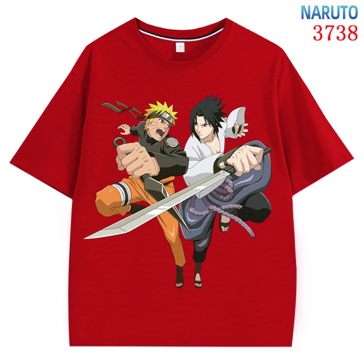 Naruto Anime Pure Cotton Short Sleeve T-shirt Direct Spray Technology from S to 4XL CMY-3738-3