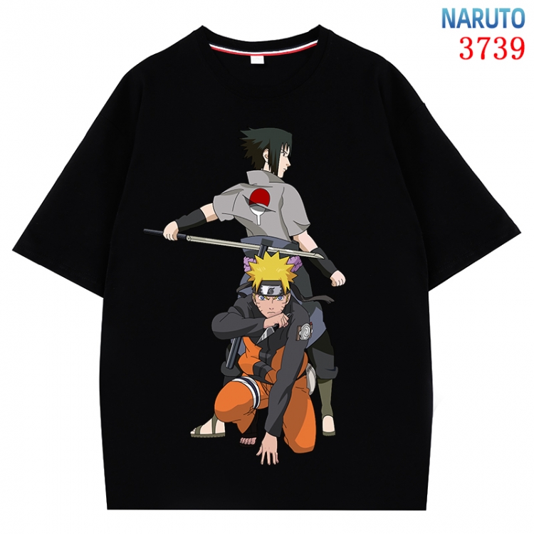 Naruto Anime Pure Cotton Short Sleeve T-shirt Direct Spray Technology from S to 4XL CMY-3739-2