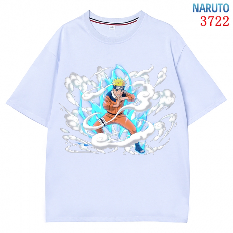 Naruto Anime Pure Cotton Short Sleeve T-shirt Direct Spray Technology from S to 4XL  CMY-3722-1