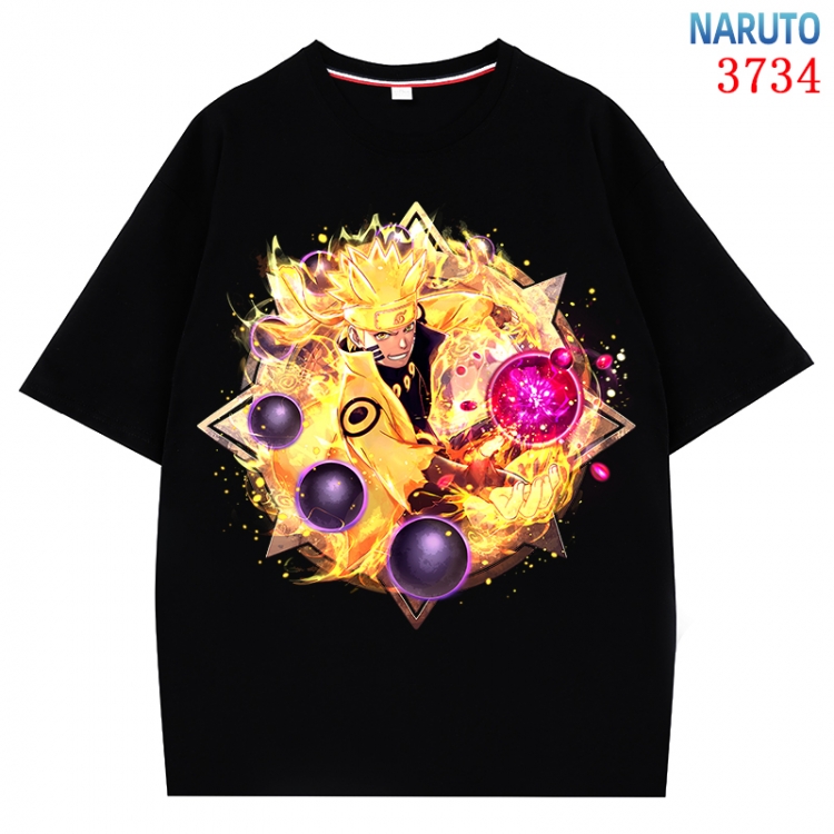 Naruto Anime Pure Cotton Short Sleeve T-shirt Direct Spray Technology from S to 4XL  CMY-3734-2