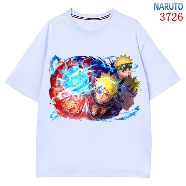 Naruto Anime Pure Cotton Short Sleeve T-shirt Direct Spray Technology from S to 4XL CMY-3726-1