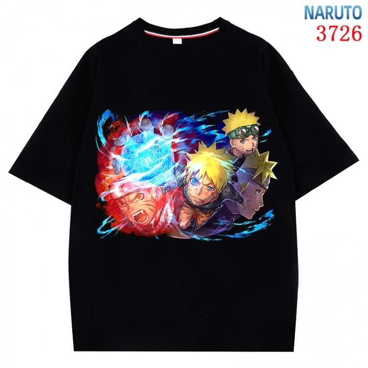 Naruto Anime Pure Cotton Short Sleeve T-shirt Direct Spray Technology from S to 4XL CMY-3726-2