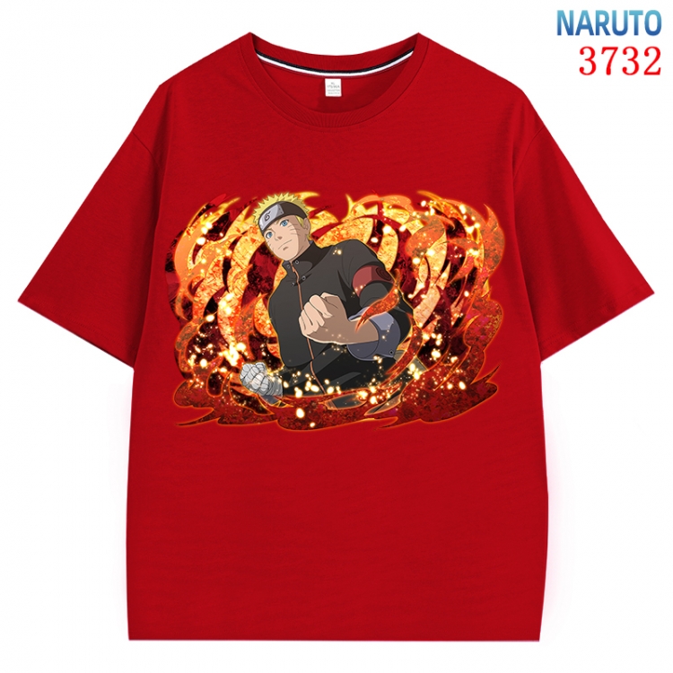 Naruto Anime Pure Cotton Short Sleeve T-shirt Direct Spray Technology from S to 4XL CMY-3732-3