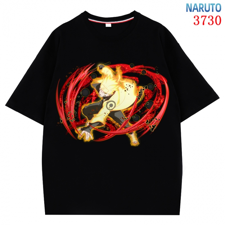 Naruto Anime Pure Cotton Short Sleeve T-shirt Direct Spray Technology from S to 4XL CMY-3730-2