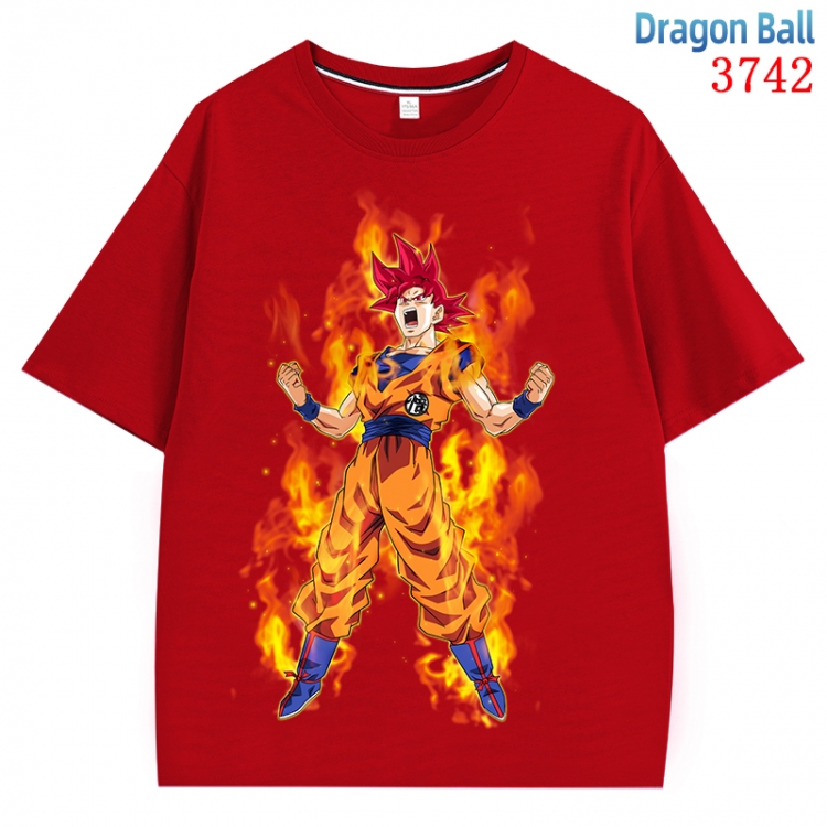 DRAGON BALL Anime Pure Cotton Short Sleeve T-shirt Direct Spray Technology from S to 4XL  CMY-3742-3