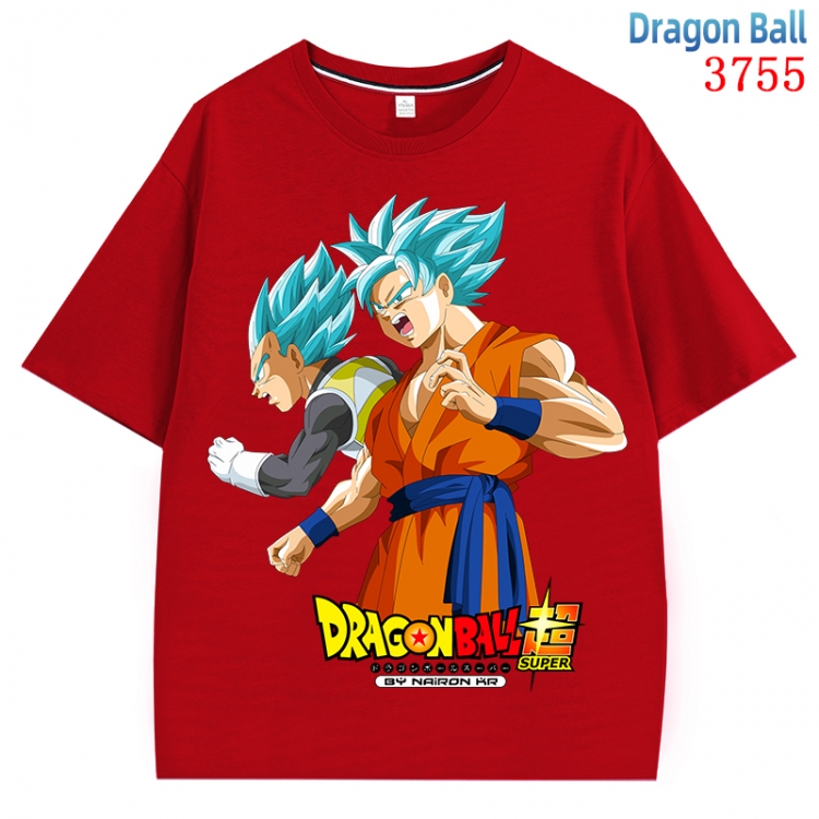DRAGON BALL Anime Pure Cotton Short Sleeve T-shirt Direct Spray Technology from S to 4XL CMY-3755-3
