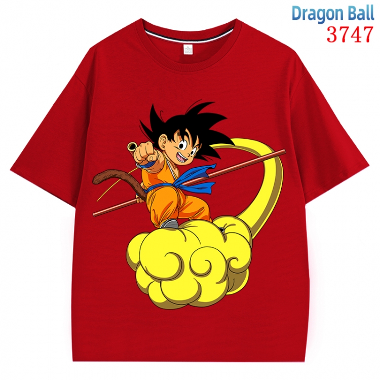 DRAGON BALL Anime Pure Cotton Short Sleeve T-shirt Direct Spray Technology from S to 4XL CMY-3747-3