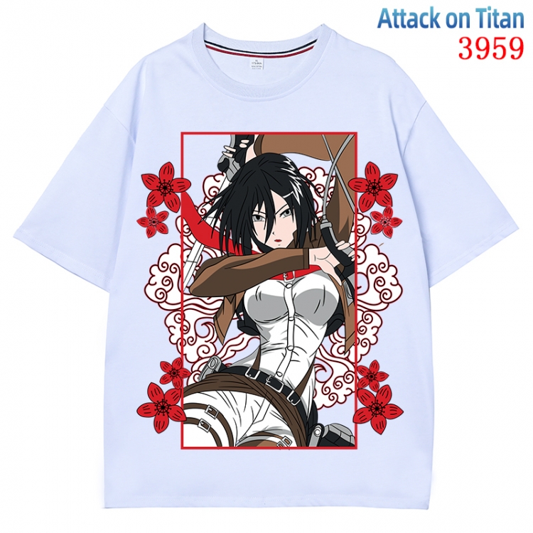 Shingeki no Kyojin Anime Pure Cotton Short Sleeve T-shirt Direct Spray Technology from S to 4XL CMY-3959-1