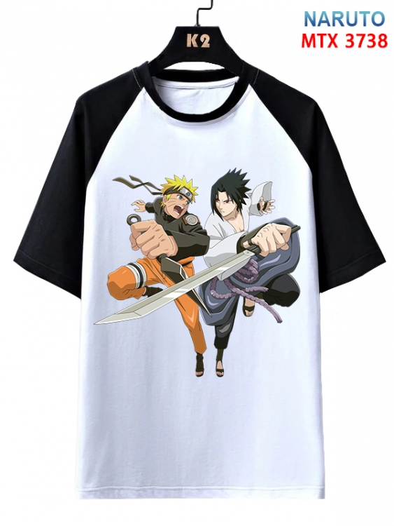 Naruto Anime raglan sleeve cotton T-shirt from XS to 3XL  MTX-3738