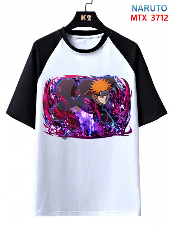 Naruto Anime raglan sleeve cotton T-shirt from XS to 3XL  MTX-3712