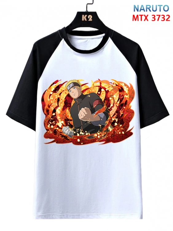 Naruto Anime raglan sleeve cotton T-shirt from XS to 3XL MTX-3732