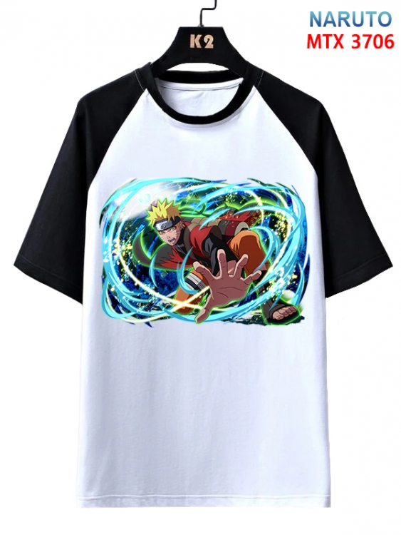 Naruto Anime raglan sleeve cotton T-shirt from XS to 3XL  MTX-3706