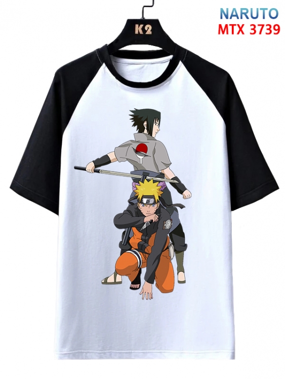 Naruto Anime raglan sleeve cotton T-shirt from XS to 3XL  MTX-3739