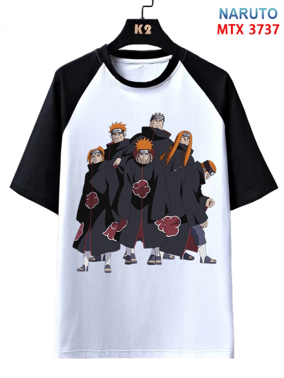 Naruto Anime raglan sleeve cotton T-shirt from XS to 3XL MTX-3737