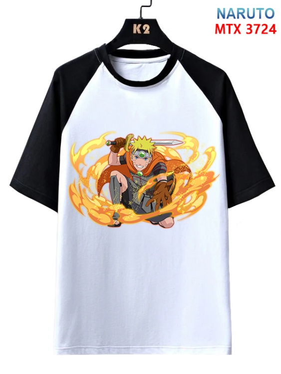 Naruto Anime raglan sleeve cotton T-shirt from XS to 3XL MTX-3724