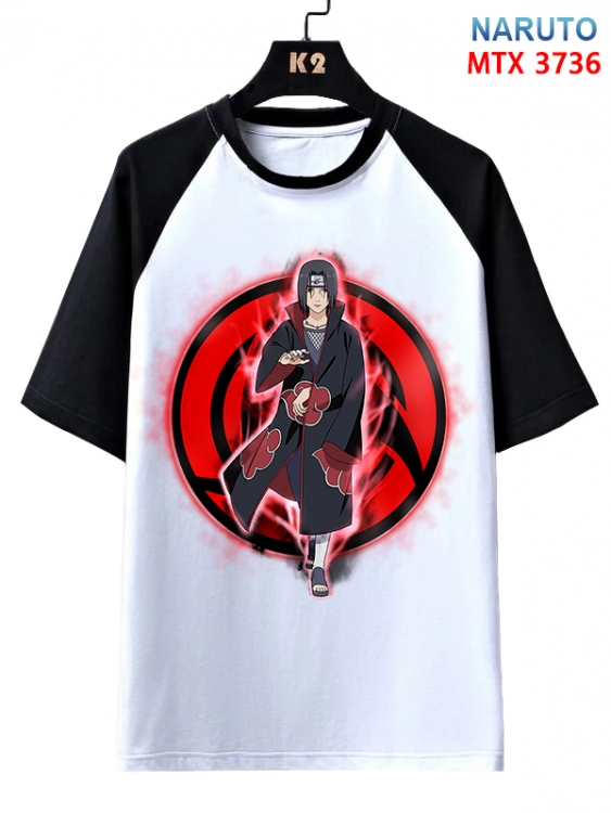 Naruto Anime raglan sleeve cotton T-shirt from XS to 3XL  MTX-3736