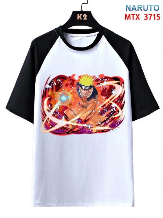 Naruto Anime raglan sleeve cotton T-shirt from XS to 3XL MTX-3715