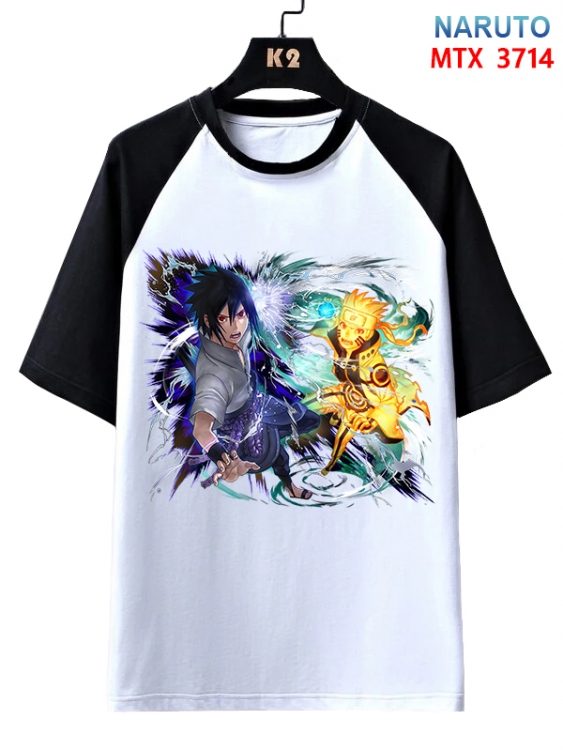 Naruto Anime raglan sleeve cotton T-shirt from XS to 3XL MTX-3714