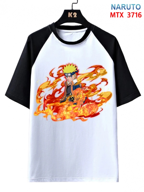 Naruto Anime raglan sleeve cotton T-shirt from XS to 3XL  MTX-3716