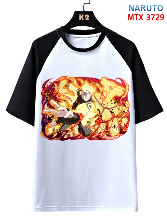 Naruto Anime raglan sleeve cotton T-shirt from XS to 3XL  MTX-3729