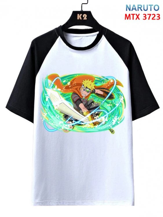 Naruto Anime raglan sleeve cotton T-shirt from XS to 3XL MTX-3723