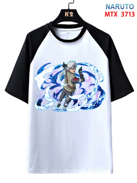 Naruto Anime raglan sleeve cotton T-shirt from XS to 3XL MTX-3713