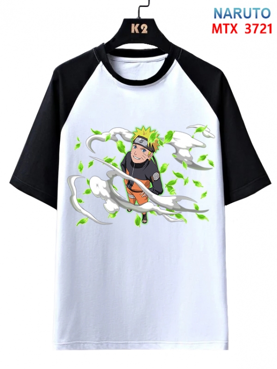 Naruto Anime raglan sleeve cotton T-shirt from XS to 3XL  MTX-3721