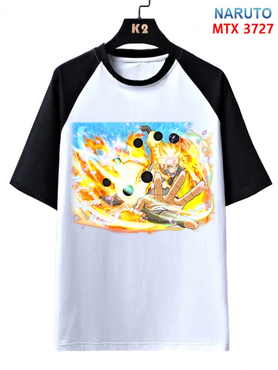 Naruto Anime raglan sleeve cotton T-shirt from XS to 3XL MTX-3727