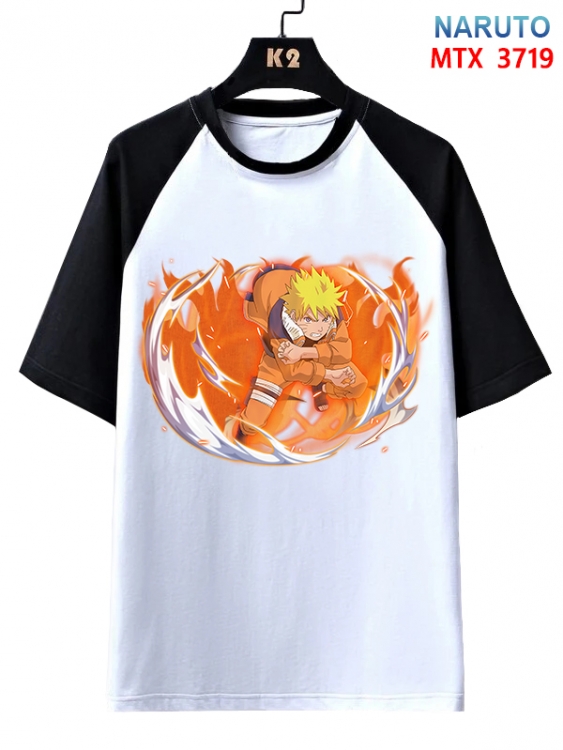 Naruto Anime raglan sleeve cotton T-shirt from XS to 3XL  MTX-3719