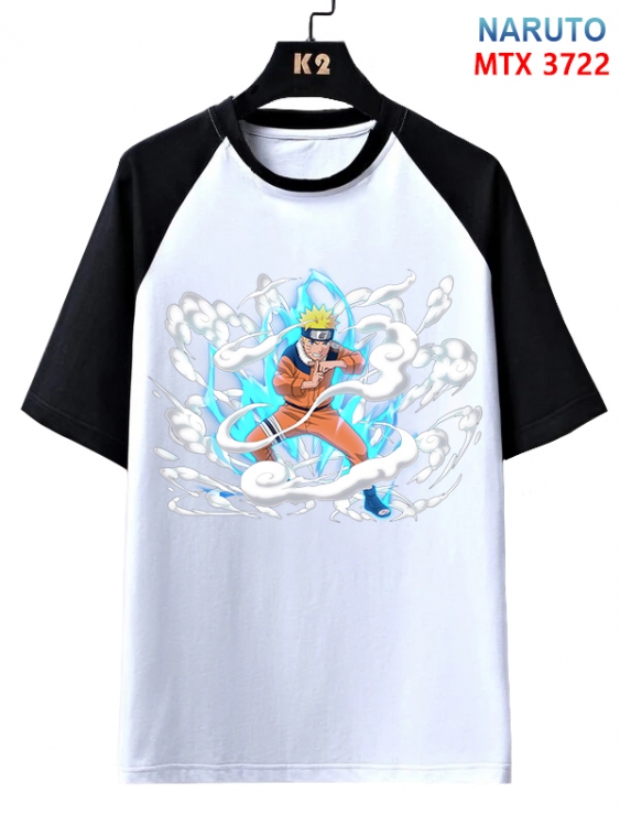 Naruto Anime raglan sleeve cotton T-shirt from XS to 3XL MTX-3722