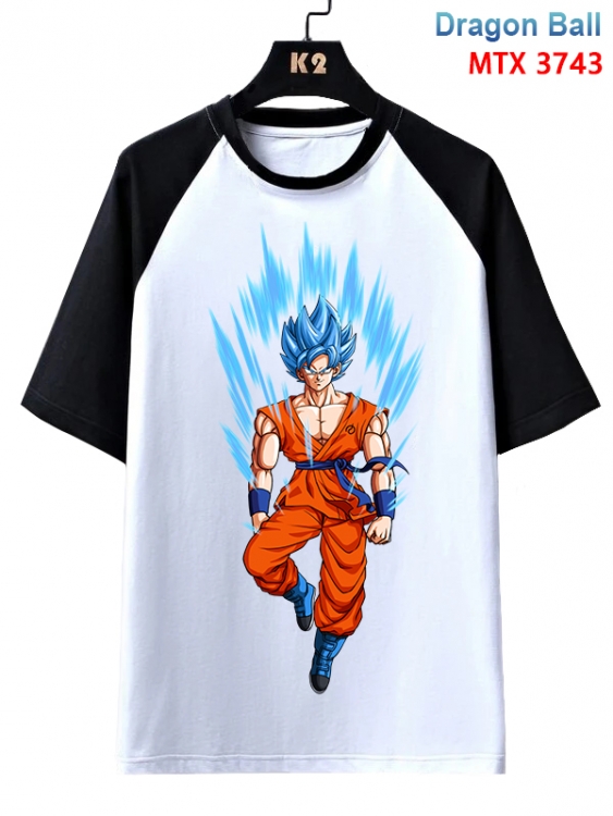 DRAGON BALL Anime raglan sleeve cotton T-shirt from XS to 3XL MTX-3743