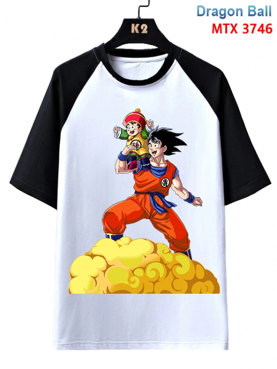 DRAGON BALL Anime raglan sleeve cotton T-shirt from XS to 3XL MTX-3746