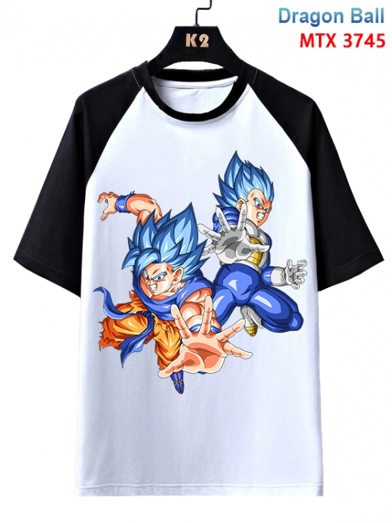 DRAGON BALL Anime raglan sleeve cotton T-shirt from XS to 3XL  MTX-3745