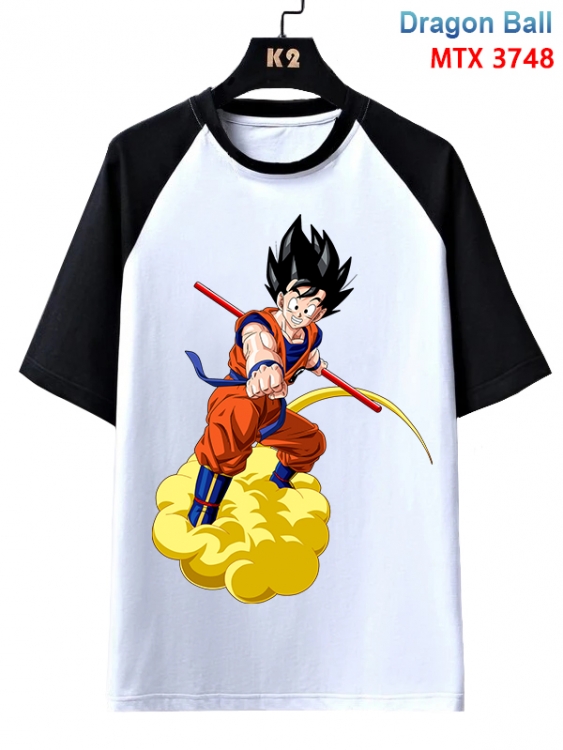 DRAGON BALL Anime raglan sleeve cotton T-shirt from XS to 3XL MTX-3748