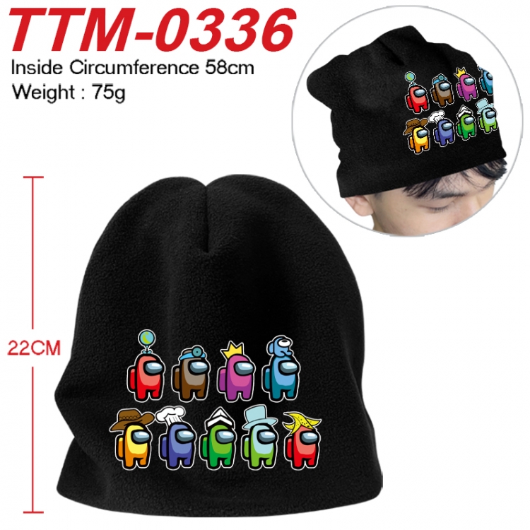 Among us Printed plush cotton hat with a hat circumference of 58cm 75g (adult size)  TTM-0336