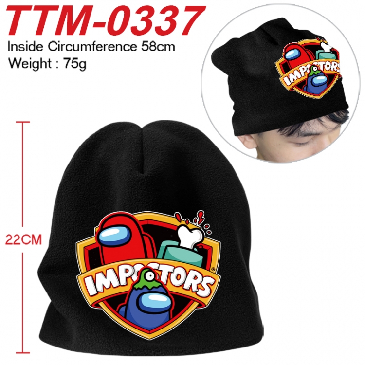 Among us Printed plush cotton hat with a hat circumference of 58cm 75g (adult size)  TTM-0337
