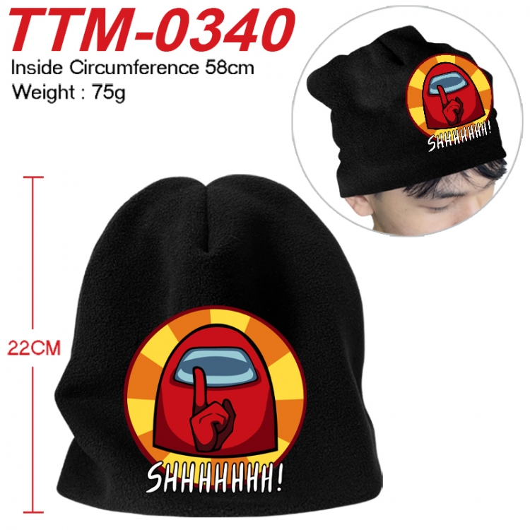 Among us Printed plush cotton hat with a hat circumference of 58cm 75g (adult size) TTM-0340