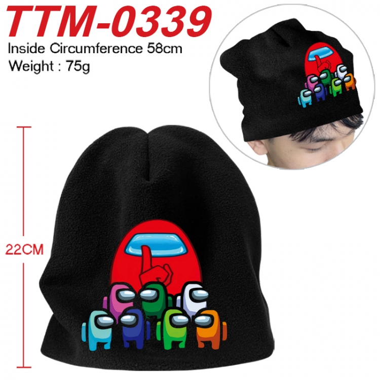 Among us Printed plush cotton hat with a hat circumference of 58cm 75g (adult size)  TTM-0339