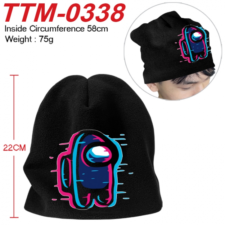 Among us Printed plush cotton hat with a hat circumference of 58cm 75g (adult size)  TTM-0338