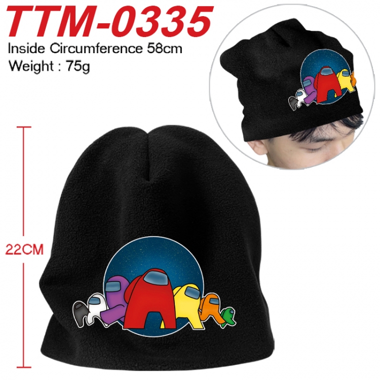 Among us Printed plush cotton hat with a hat circumference of 58cm 75g (adult size) TTM-0335