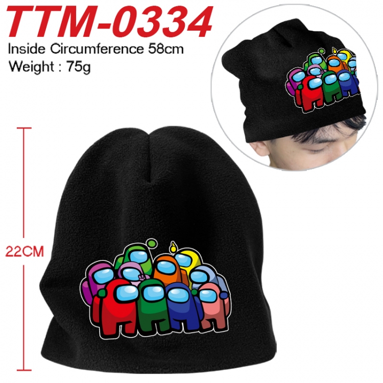 Among us Printed plush cotton hat with a hat circumference of 58cm 75g (adult size) TTM-0334