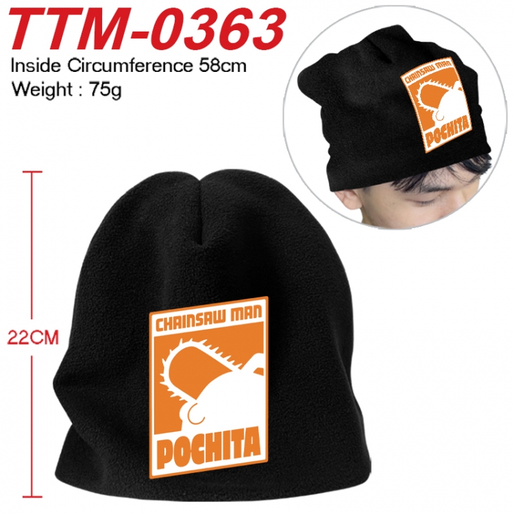 Chainsaw man Printed plush cotton hat with a hat circumference of 58cm 75g (adult size)  TTM-0363