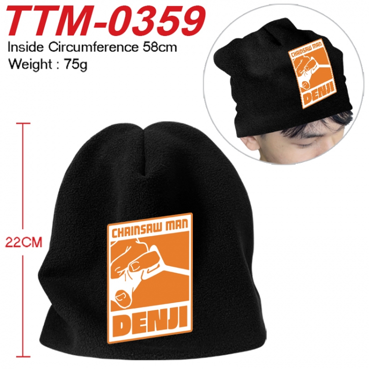 Chainsaw man Printed plush cotton hat with a hat circumference of 58cm 75g (adult size)  TTM-0359