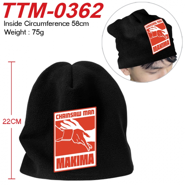 Chainsaw man Printed plush cotton hat with a hat circumference of 58cm 75g (adult size) TTM-0362