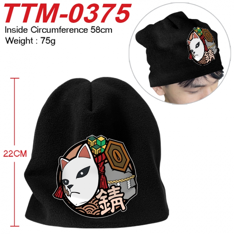 Demon Slayer Kimets Printed plush cotton hat with a hat circumference of 58cm 75g (adult size)  TTM-0375